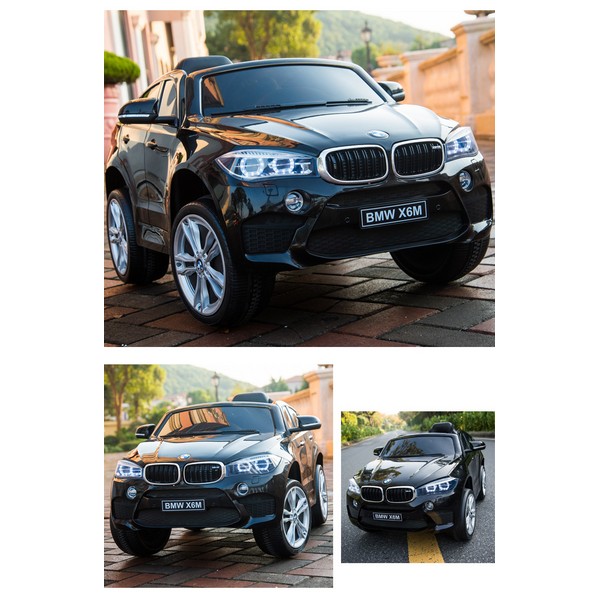 Продукт Акумулаторен джип BMW X6M, 12V с меки гуми и кожена седалка - 0 - BG Hlapeta