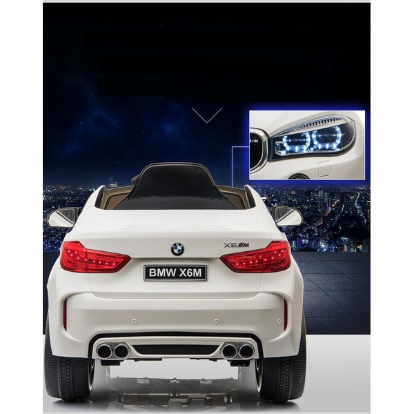 Продукт Акумулаторен джип BMW X6M, 12V с меки гуми и кожена седалка - 0 - BG Hlapeta