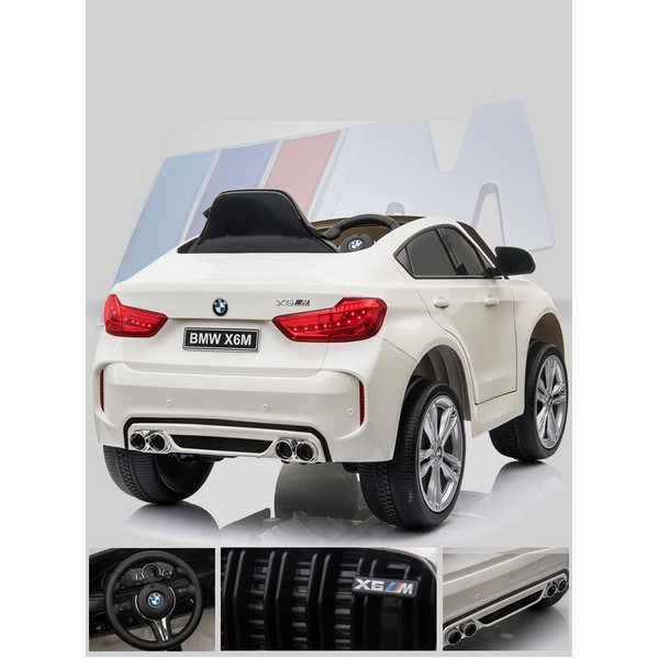 Продукт Акумулаторен джип BMW X6M, 12V с меки гуми и кожена седалка - 0 - BG Hlapeta