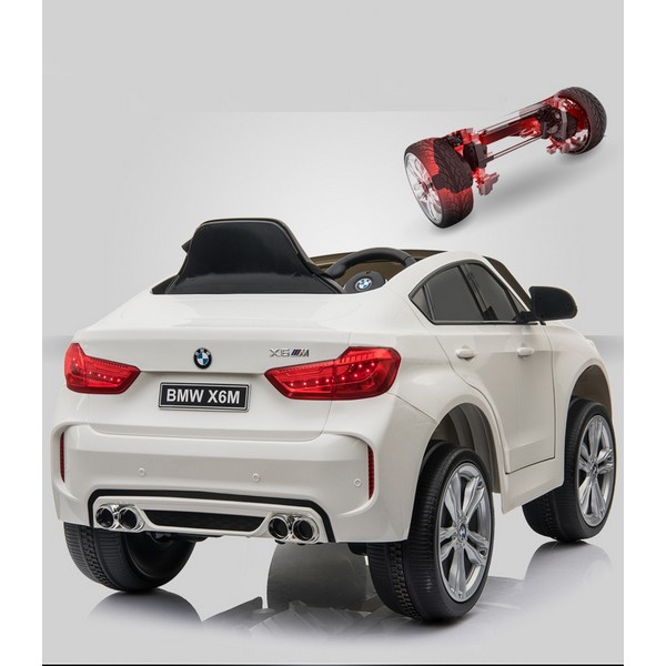 Продукт Акумулаторен джип BMW X6M, 12V с меки гуми и кожена седалка - 0 - BG Hlapeta