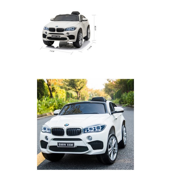 Продукт Акумулаторен джип BMW X6M, 12V с меки гуми и кожена седалка - 0 - BG Hlapeta