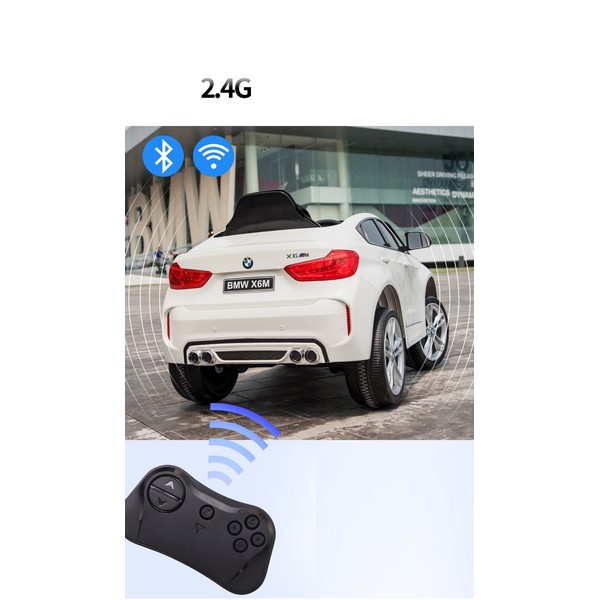 Продукт Акумулаторен джип BMW X6M, 12V с меки гуми и кожена седалка - 0 - BG Hlapeta