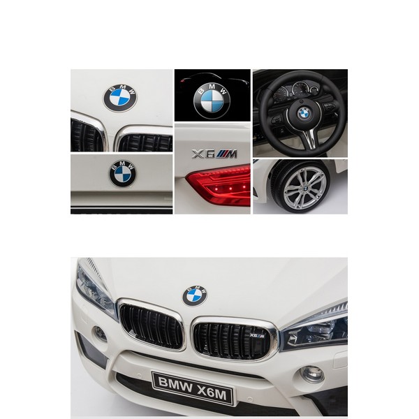 Продукт Акумулаторен джип BMW X6M, 12V с меки гуми и кожена седалка - 0 - BG Hlapeta