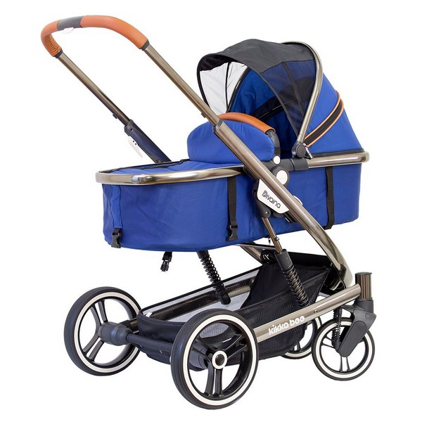Продукт KikkaBoo Divaina TrueNavi Blue - Комбинирана бебешка количка 2 в 1  с кош за новородено - 0 - BG Hlapeta
