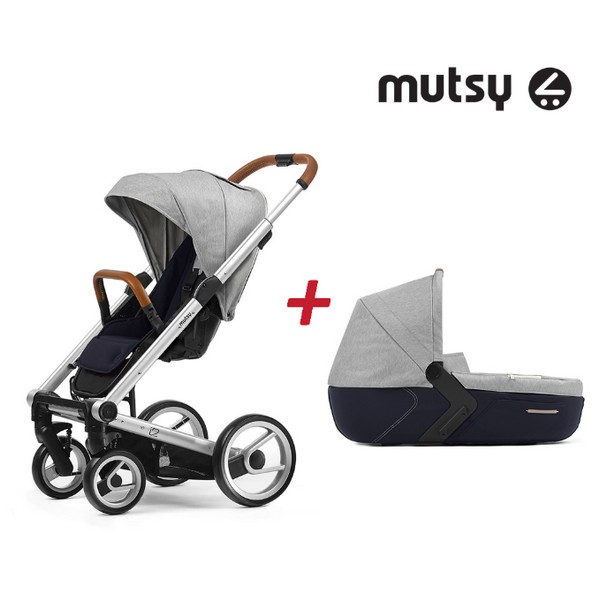 Продукт Mutsy i2 UN - Пакет Шаси  + Кош за новородено и Седалка и сенник Mutsy i2 Pure Cloud  - 0 - BG Hlapeta