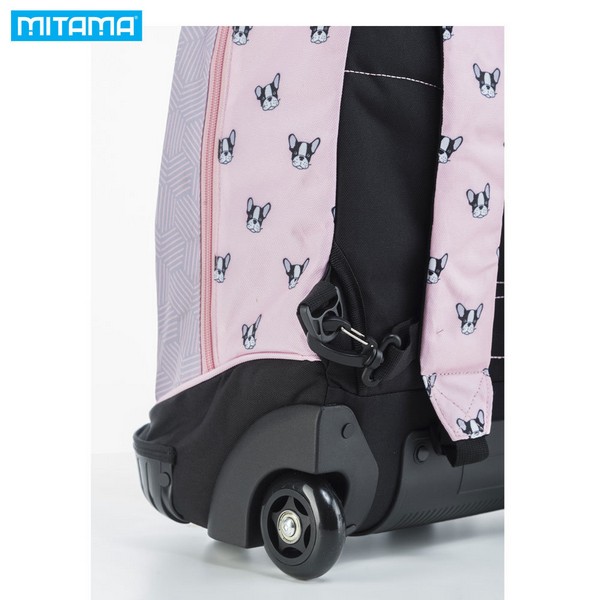 Продукт Mitama Trolley Run Pink Dog - Ученическа раница тролей с подарък 2  бр. глитери за украсяване на раницата - 0 - BG Hlapeta