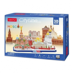 CubicFun CITY LINE MOSCOW - 3D Пъзел 204 части 