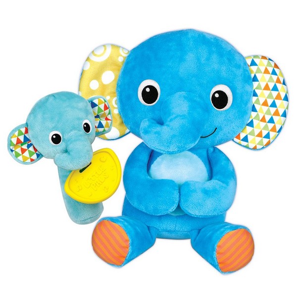 Продукт WINFUN LITTLE PALS - Плюшен слон с бебе слонче-дрънкалка  - 0 - BG Hlapeta