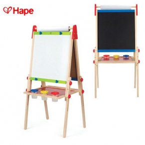 Hape - Детска дървена двустранна дъска за рисуване 