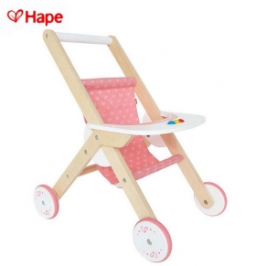 Hape - Детска дървена количка за кукли 