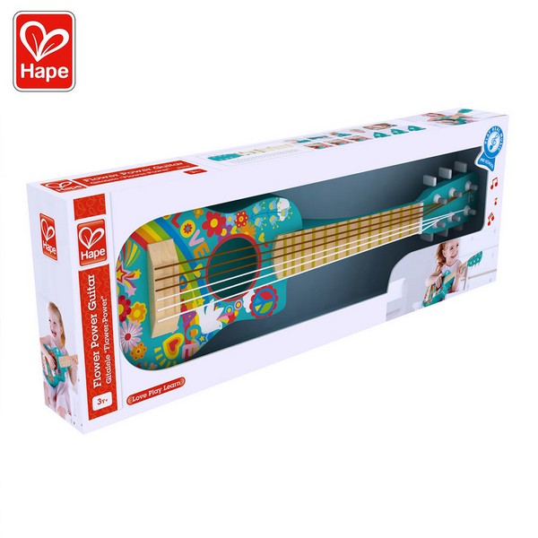 Продукт Hape Flower Power - Детска дървена китара 65см   - 0 - BG Hlapeta