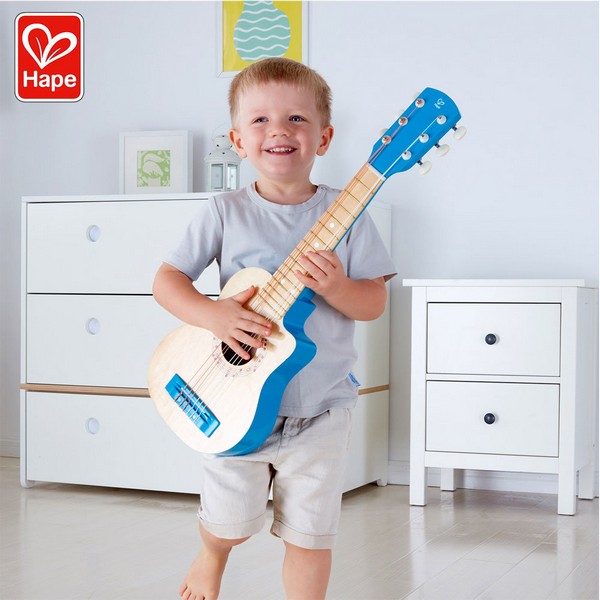 Продукт Hape Blue Lagoon - Детска дървена китара 65см   - 0 - BG Hlapeta