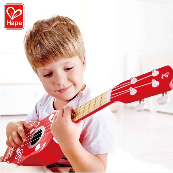 Продукт Hape Red Ukulele - Детска дървена китара 54см  - 0 - BG Hlapeta