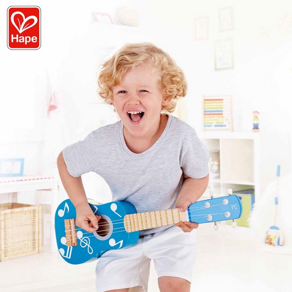 Продукт Hape Blue Ukulele - Детска дървена китара 54см  - 0 - BG Hlapeta