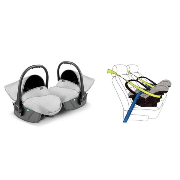 Продукт Mikado Duet Lux 3в1 - Детска количка за близнаци  - 0 - BG Hlapeta