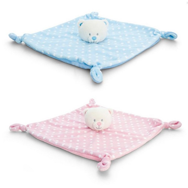 Keel Toys Мече с кърпичка - Бебешка играчка за гушкане