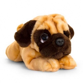 Keel Toys Бебе Мопс - Плюшено легнало куче 32 см.