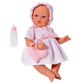 Asi - Кукла-бебе Коке с розова рокля и чантичка