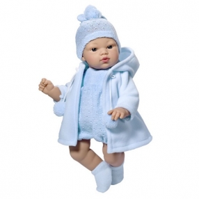 Asi - Кукла-бебе Коке със синьо гащеризонче и плато