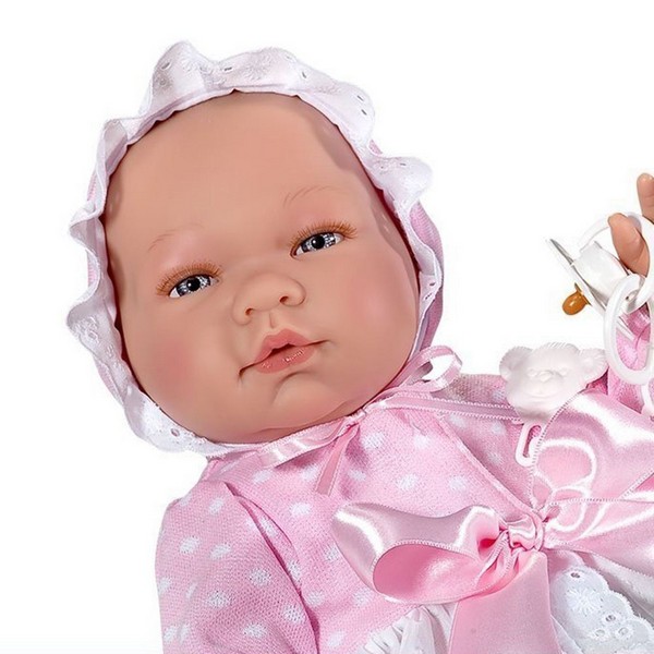 Продукт Asi - Кукла-бебе Мария с дълга бяло-розова рокличка - 0 - BG Hlapeta