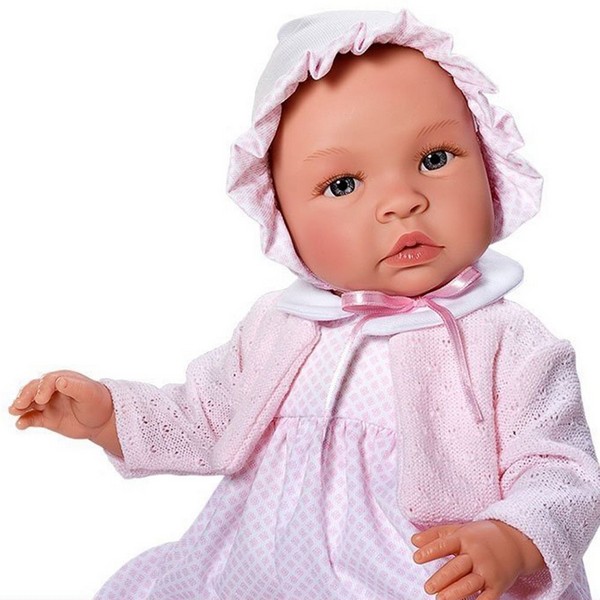 Продукт Asi - Кукла-бебе Лея с рокля, плетена жилетка и шапка - 0 - BG Hlapeta