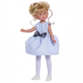 Asi - Кукла Силия със светлосиня рокля и панделка, 30 см