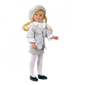 Asi - Кукла Силия с палтенце на цветя и барета, 30 см