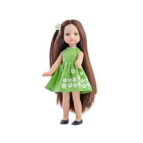 Paola Reina Mini Amigas Естела Мини - Кукла със зелена рокличка на цветя 21 см.