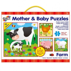 Galt Toys Майки и бебета 4 пъзела в кутия - Ферма