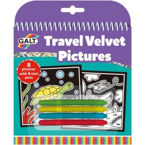 Galt Toys - Книжка за път за оцветяване с кадифе