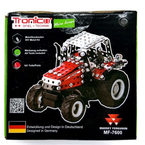 Продукт Tronico Micro Series Massey Ferguson 7600 Трактор - Метален конструктор 181 части  - 0 - BG Hlapeta