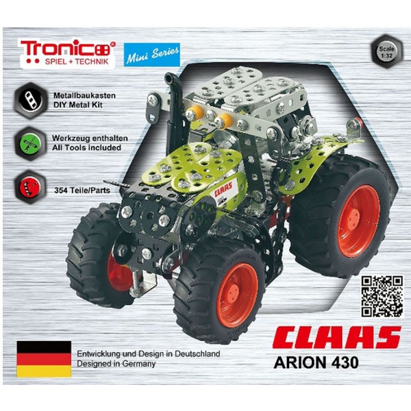 Продукт Tronico Mini Serie  CLAAS Arion 430 Трактор - Метален конструктор - 0 - BG Hlapeta