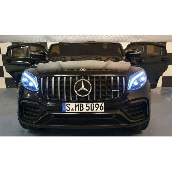 Продукт Двуместен акумулаторен джип Mercedes GLC63 4X4,2X12V с MP4 видео/дисплей, меки гуми и кожена седалка - 0 - BG Hlapeta