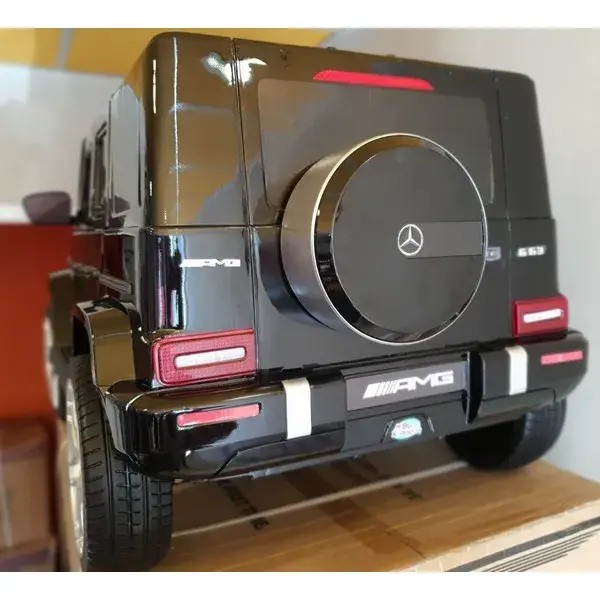 Акумулаторен джип Mercedes-AMG G63 12V, с меки гуми и кожена седалка Продукт Акумулаторен джип Mercedes-AMG G63 12V, с меки гуми и кожена седалка - 0 - BG Hlapeta