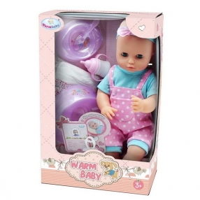 Warm Baby - Пишкаща кукла-бебе с пелена и гърне 