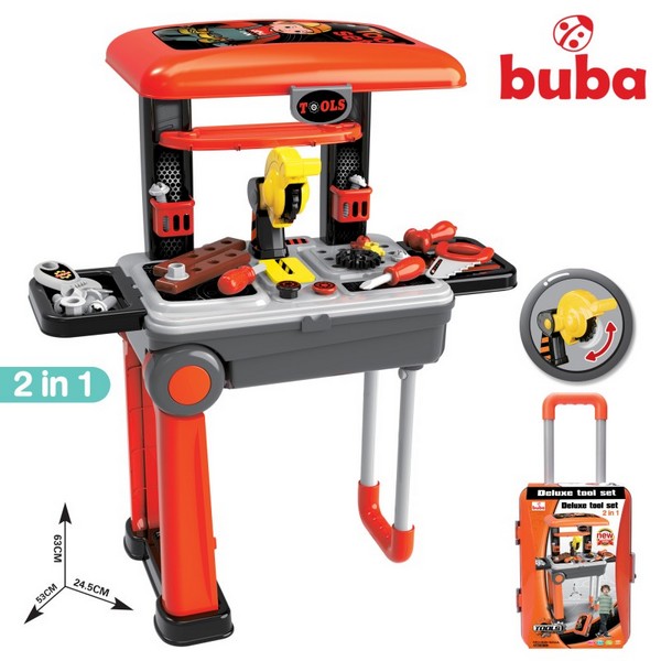 Продукт Buba Deluxe tool set - Детска работилница Куфар  - 0 - BG Hlapeta
