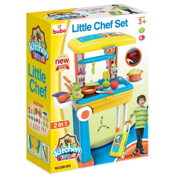 Продукт Buba Little Chef Set - Детска кухня, Жълта/Синя - 0 - BG Hlapeta