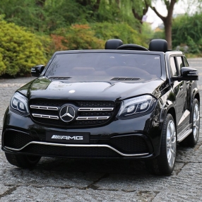 Двуместен акумулаторен джип Mercedes GLS 63, 4x4, 2x12V с меки гуми и кожени седалки