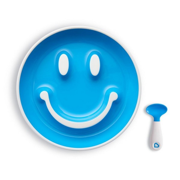 Продукт Munchkin Smile N Scoop Training Plate - Комплект чиния с лъжица - 0 - BG Hlapeta