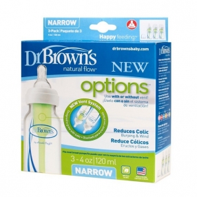 Dr.Brown's Narrow-Neck Options - Шише 120 ml. 3бр.