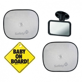 Safety 1st - Комплект за пътуване (1 бр. табела, 2 бр. сенник, 1 бр. огледало) 
