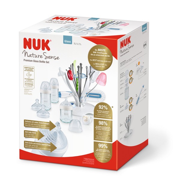 Продукт NUK Nature sense Premium - Сет стъклени шишета - 0 - BG Hlapeta