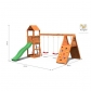 Продукт Fungoo FLEPPI - дървена детска площадка с пързалка и люлки - 5 - BG Hlapeta