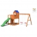 Fungoo TREEHOUSE - дървена детска площадка с пързалка и люлки 5