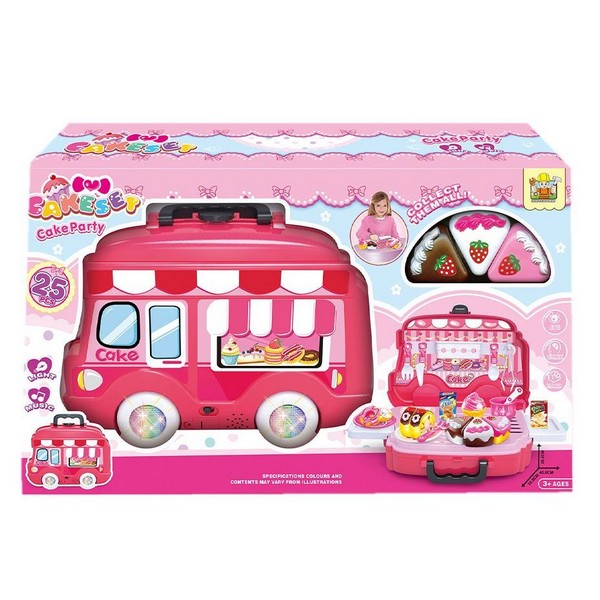 HCS CAKE SET - Детско куфарче - сладкарница със звук и светлина 2в1