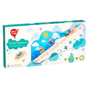 LUCY and LEO Зимно приключение - Дървена интерактивна играчка за стена