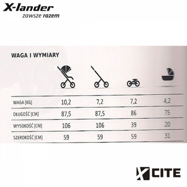 Продукт X-Lander X-Cite 2в1 - Детска количка - 0 - BG Hlapeta