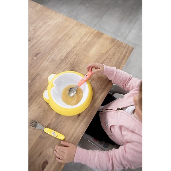 Продукт Badabulle - Детски комплект прибори за хранене от неръждаема стомана розов - 0 - BG Hlapeta
