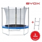 Продукт Byox Spring - Детски батут с вътрешна мрежа и стълба (244 см) + дъждобран - 1 - BG Hlapeta