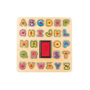 Woodyland Английска азбука - Дървен пъзел с печати